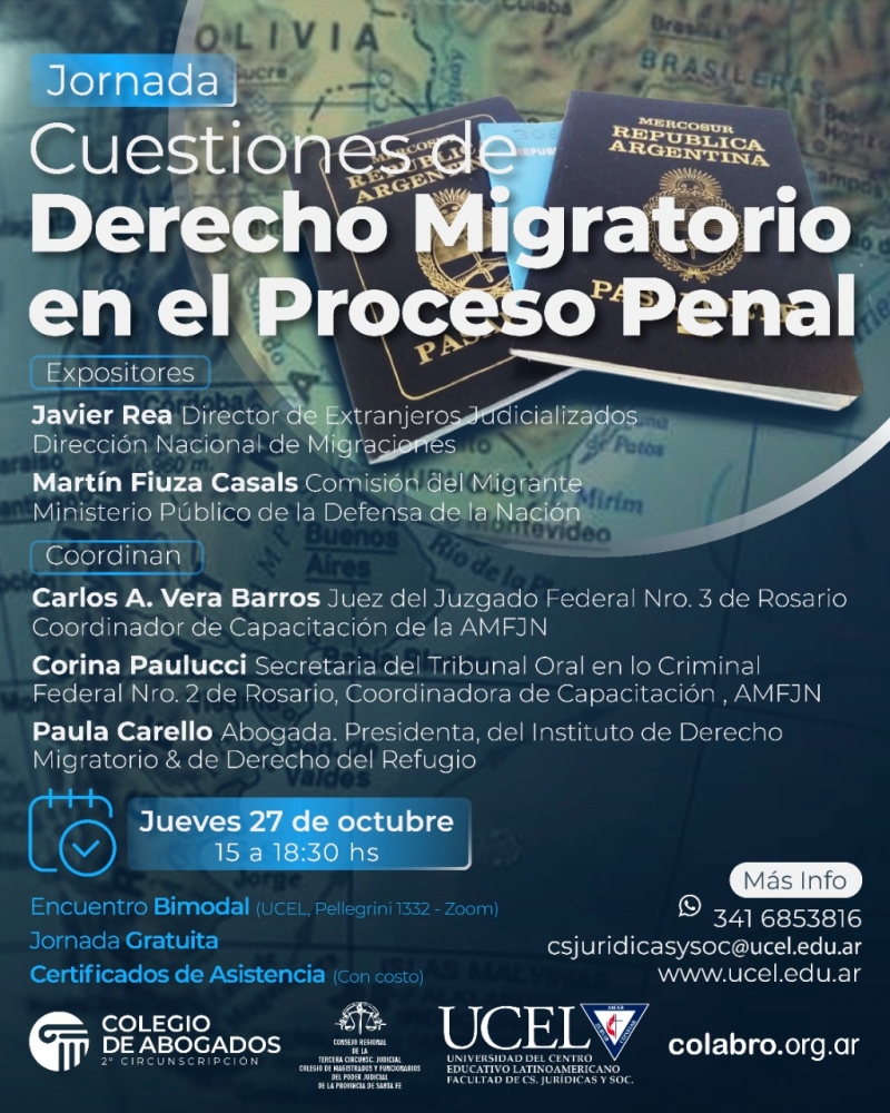 CUESTIONES DE DERECHO MIGRATORIO EN EL PROCESO PENAL - 27/10/2022